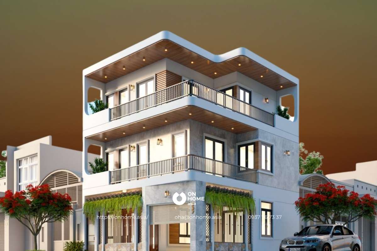 Nhà chữ L 3 tầng 4 phòng ngủ&nbsp;