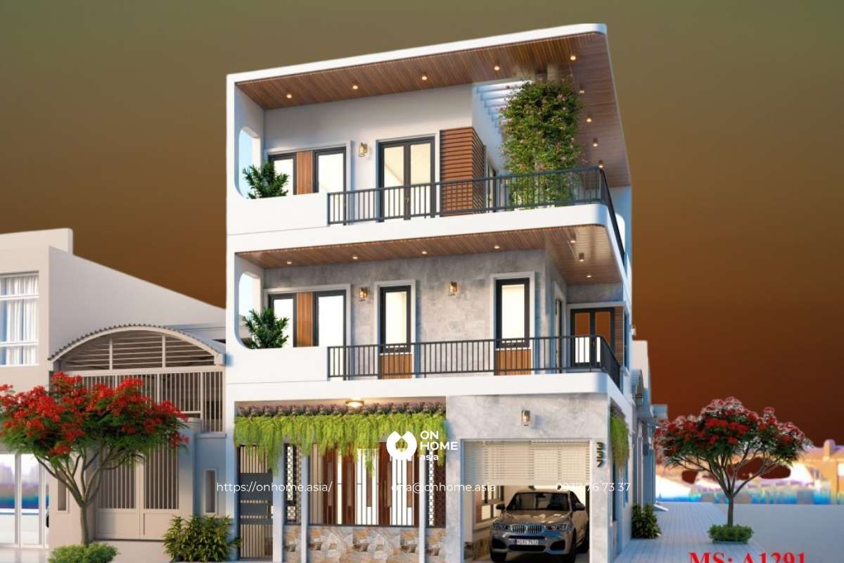 Nhà chữ L 3 tầng 4 phòng ngủ đẹp, sang trọng