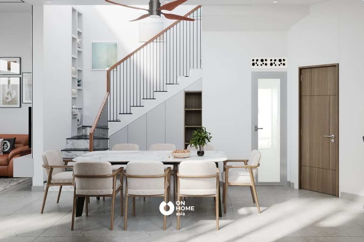 phòng ăn nhà phố 1 trệt 1 lầu