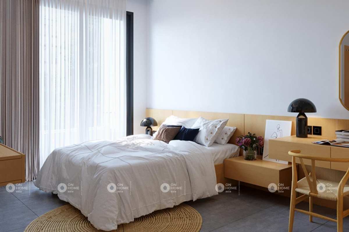 Thiết kế nội thất nhà phố 50m2 với phòng ngủ đẹp