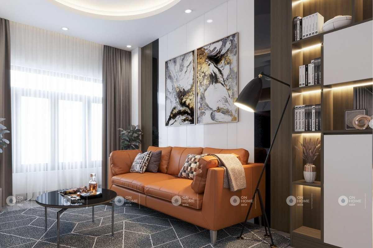 Thiết kế nội thất phòng tiếp khách nhà phố 50m2