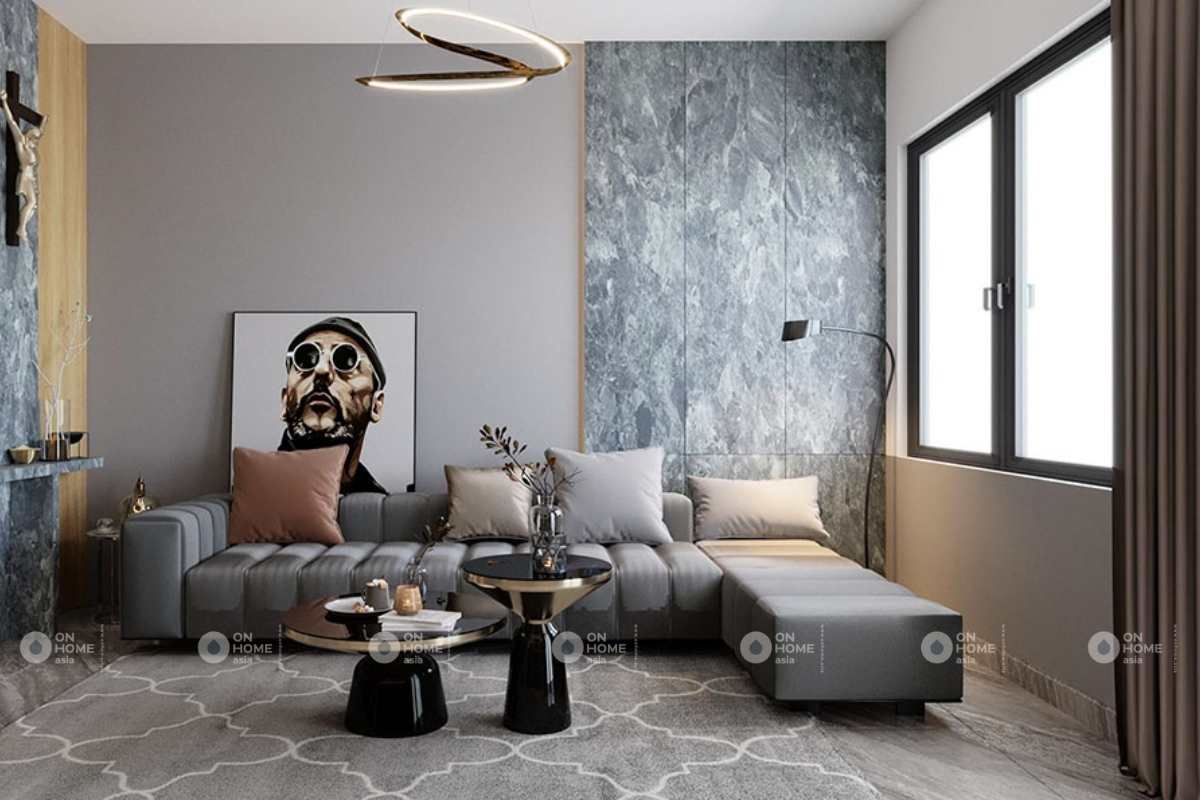 Thiết kế phòng khách nhà phố 5x20m với cái nhìn đầy nghệ thuật