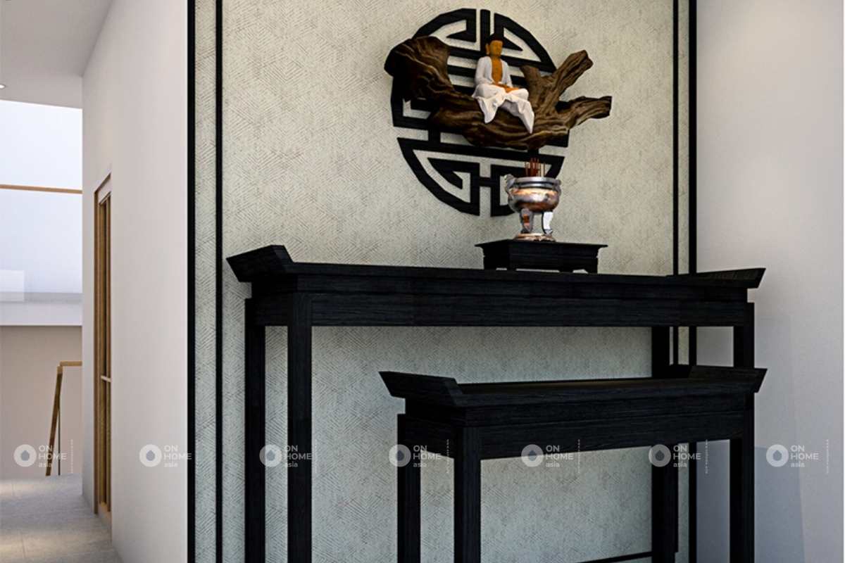 Thiết kế phòng thờ nhà phố 5x20m đơn giản&nbsp;