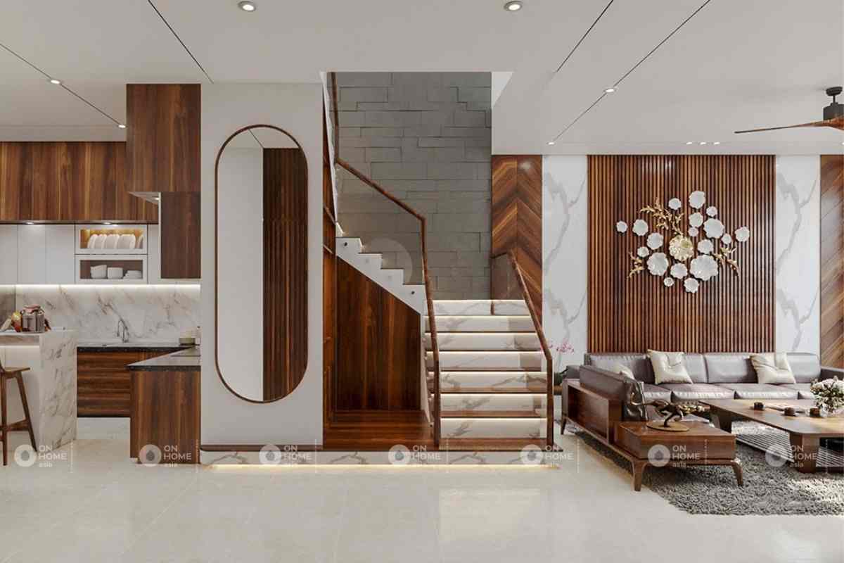 Thiết kế phòng khách và bếp liền nhau