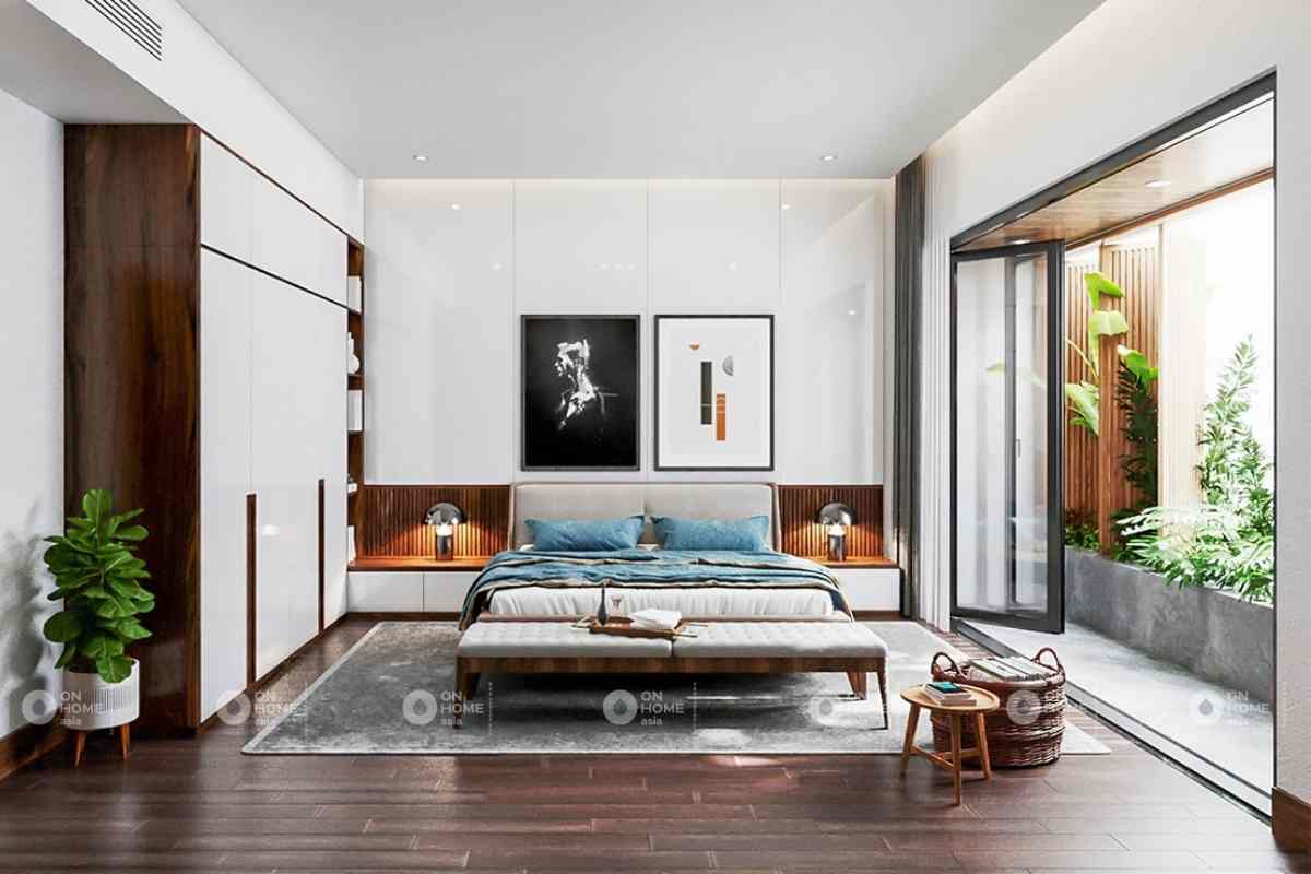 phòng ngủ của thiết kế nhà phố 90m2