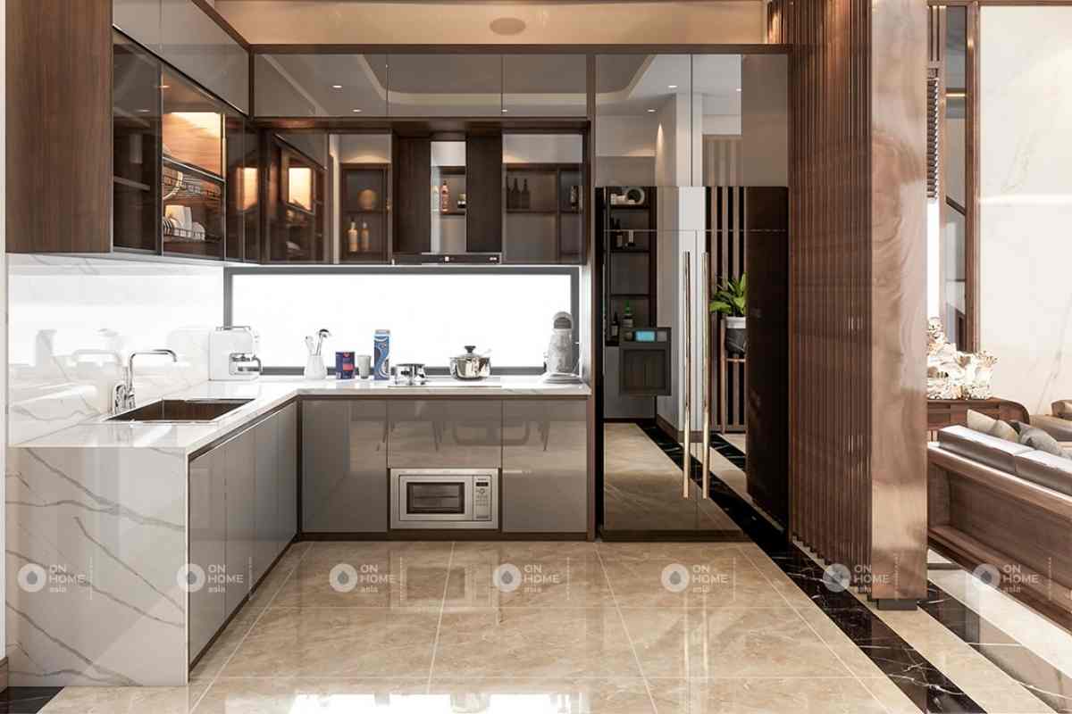 tủ bếp nội thất nhà phố 90m2