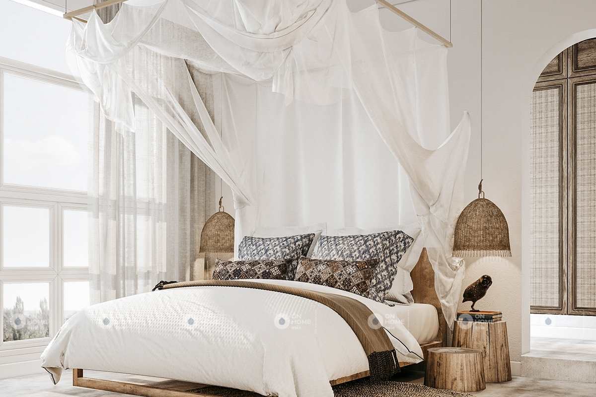 Nội thất phòng ngủ nhà phố phong cách Bắc Âu