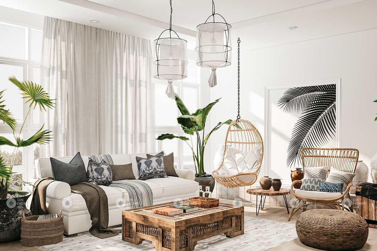 Nội thất phòng khách Bắc Âu thanh lịch