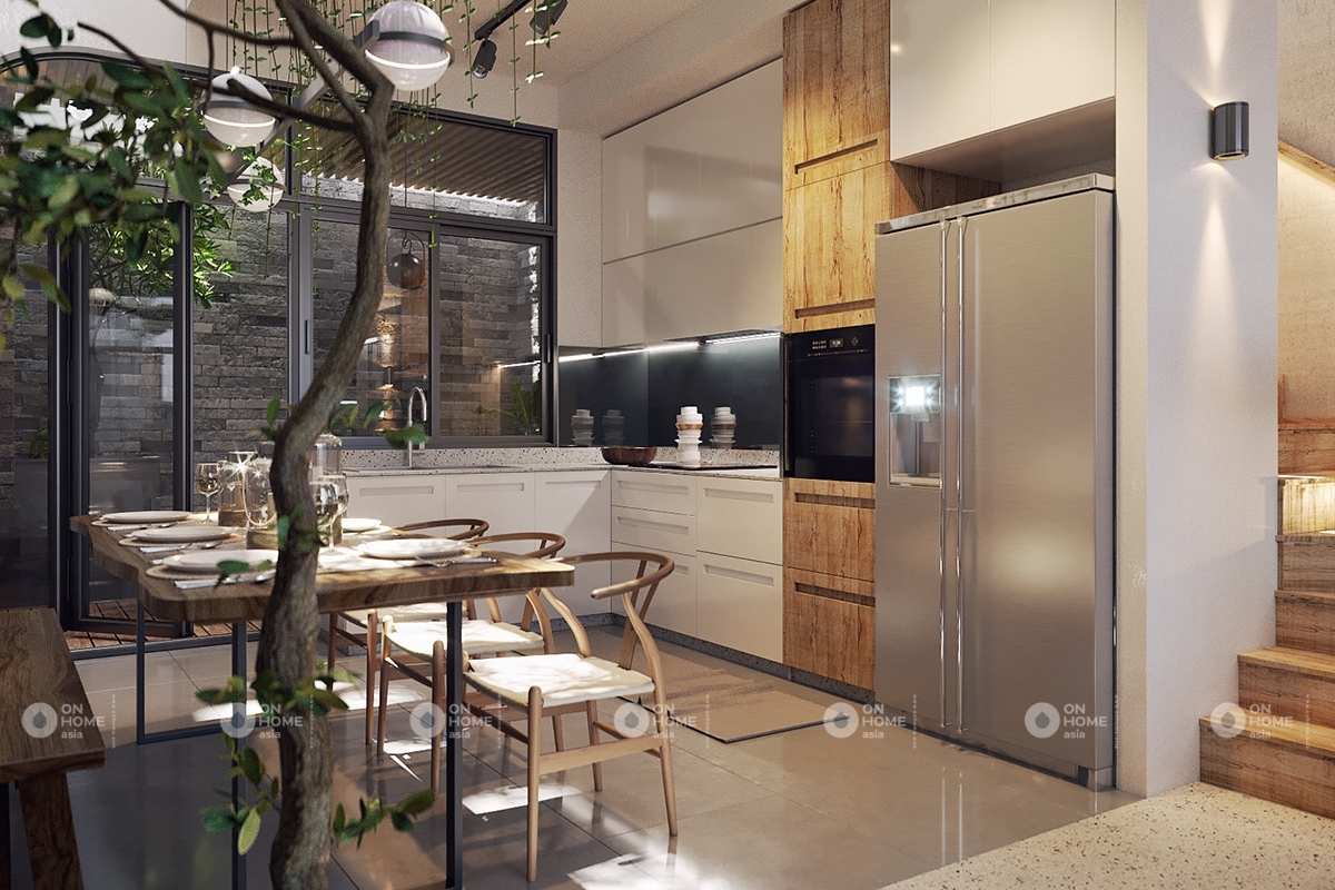 Phòng bếp nhỏ xinh và gần gũi