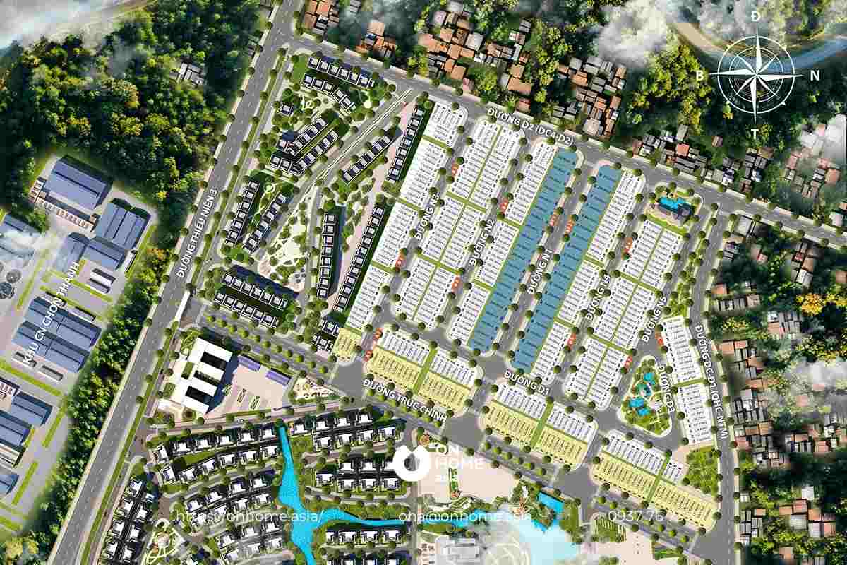 Mặt bằng phân khu dự án Phúc An Ashita