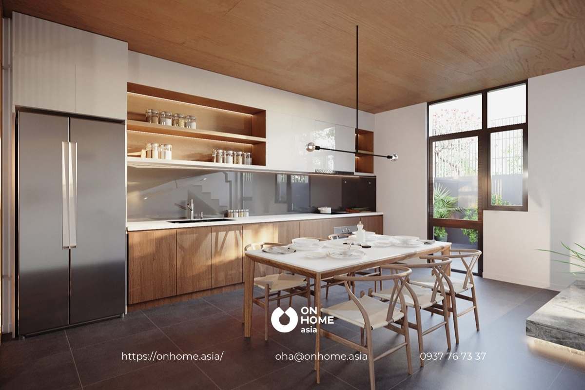 Thiết kế nội thất bếp nhà phố Ashita