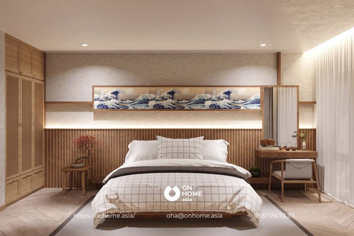 Nội thất phòng ngủ nhà phố Ashita Bàu Bàng