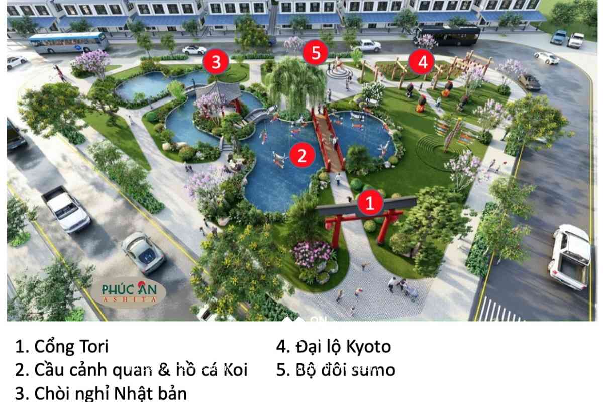 Tiện ích nội khu dự án Phúc An Ashita Bàu Bàng