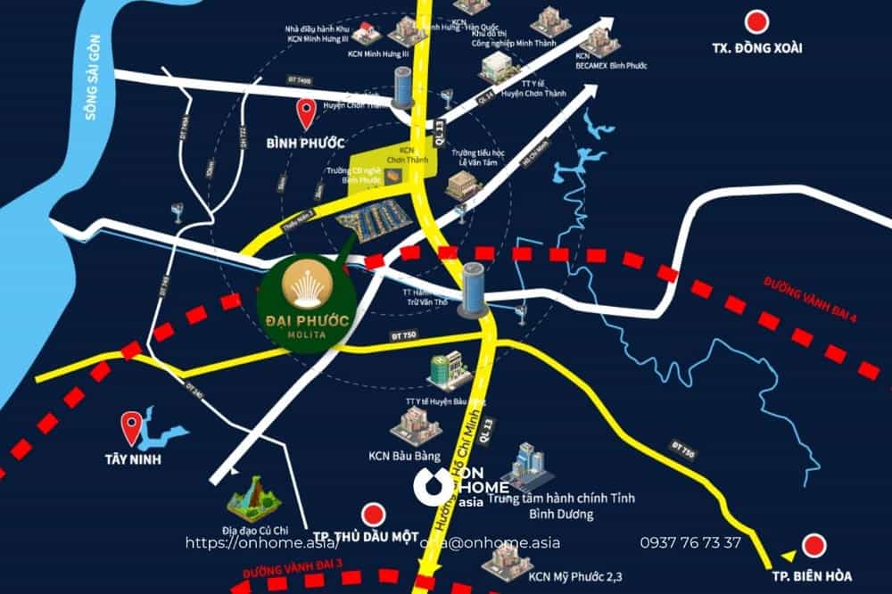 Vị trí dự án khu đô thị Phúc An Ashita