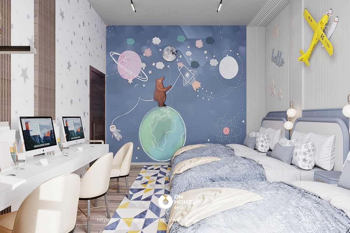 Những bức tường khô khan được trang trí với nhiều chủ đề bắt mắt