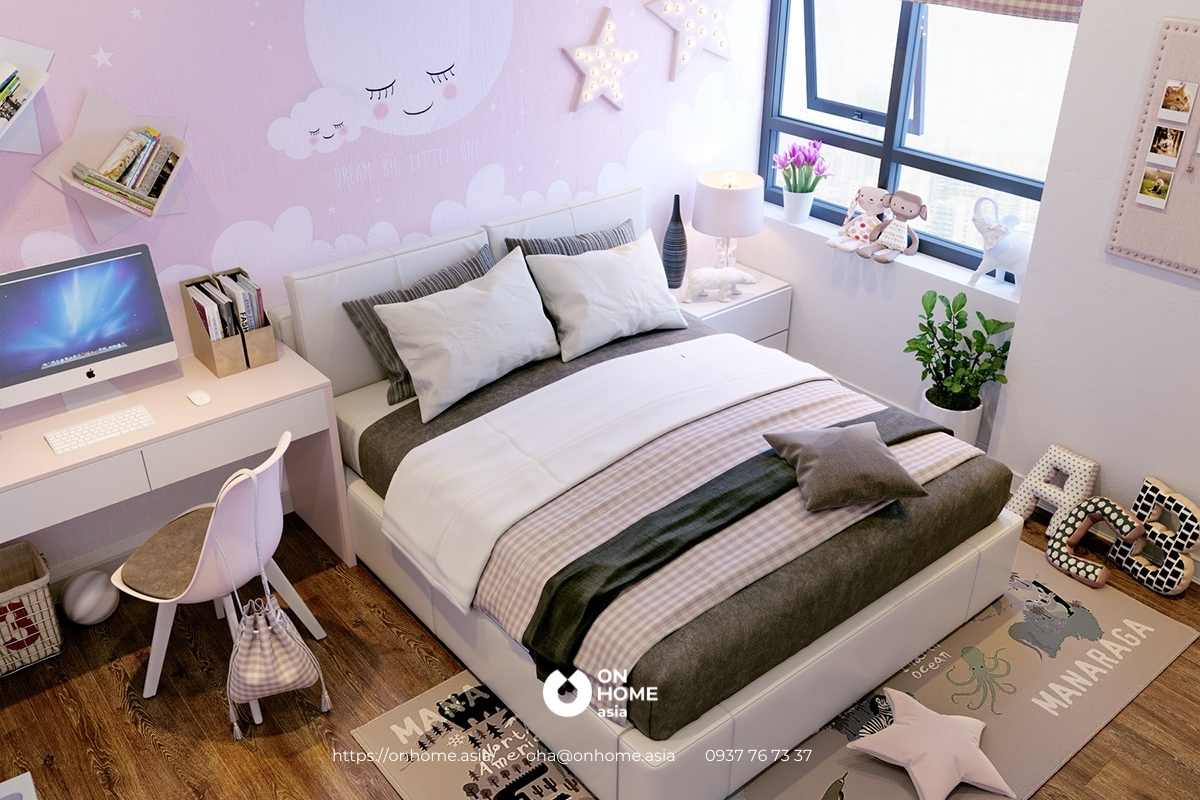 phòng ngủ trẻ em cuốn hút hơn