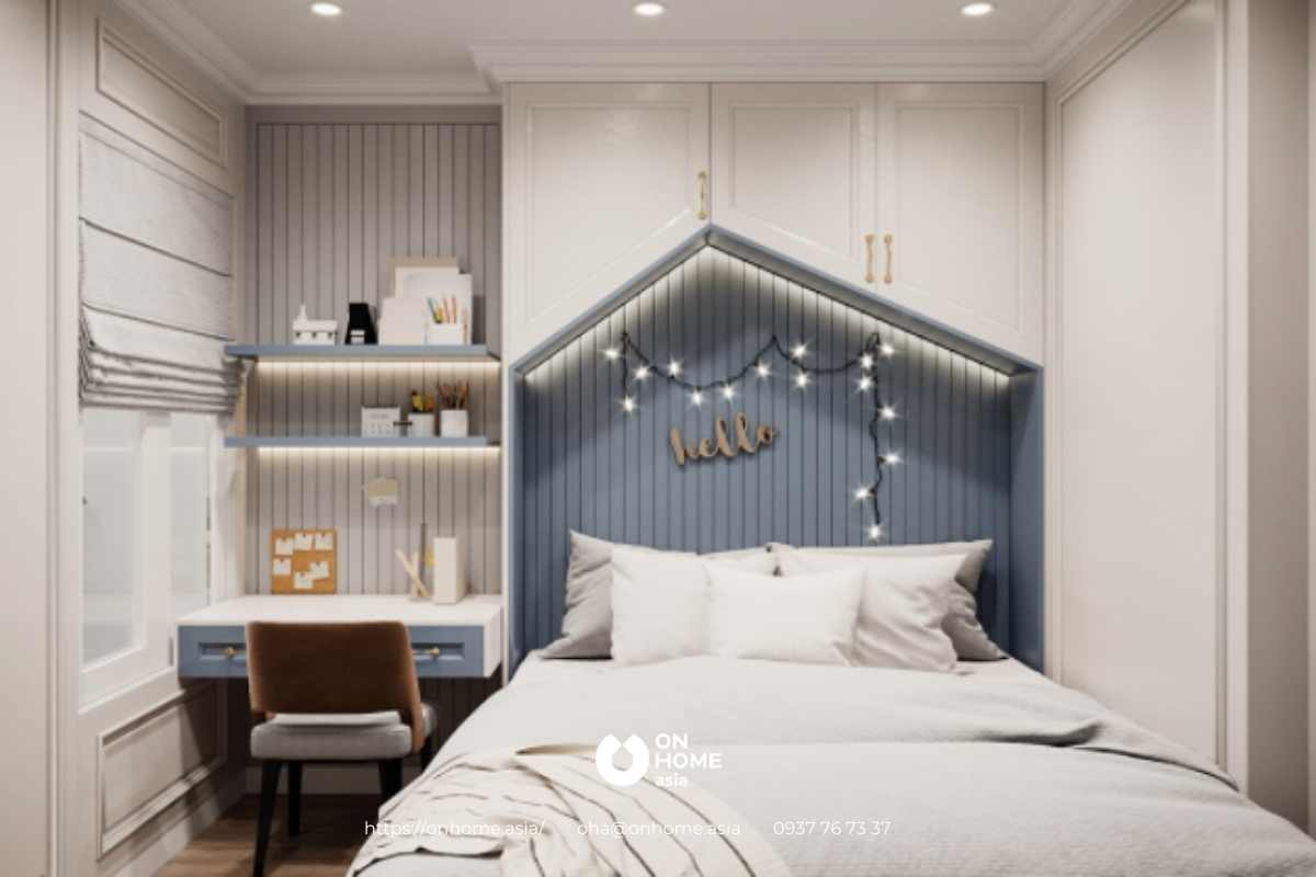 phòng ngủ bé gái 6m