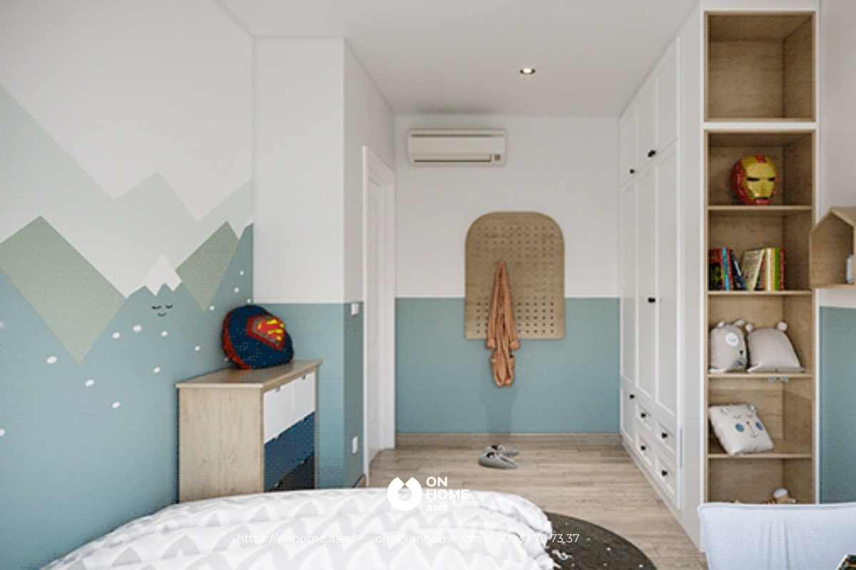 Nội thất phòng ngủ được bố trí khoa học và gọn gàng