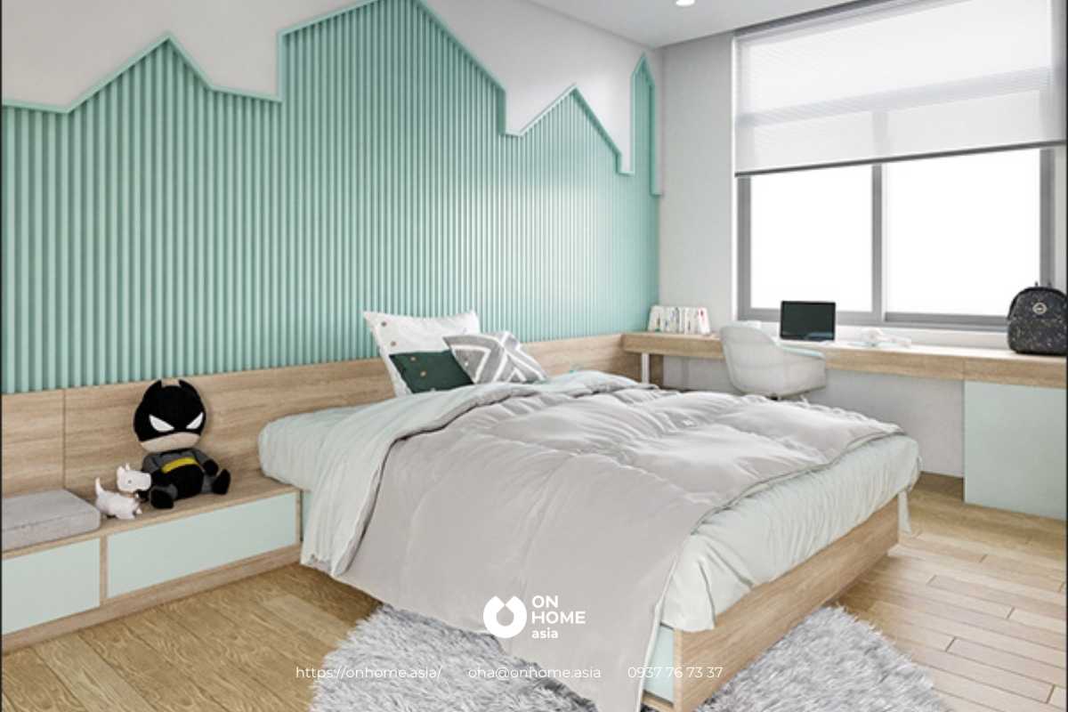 Thiết kế phòng ngủ với cửa sổ lớn giúp không gian thoáng hơn