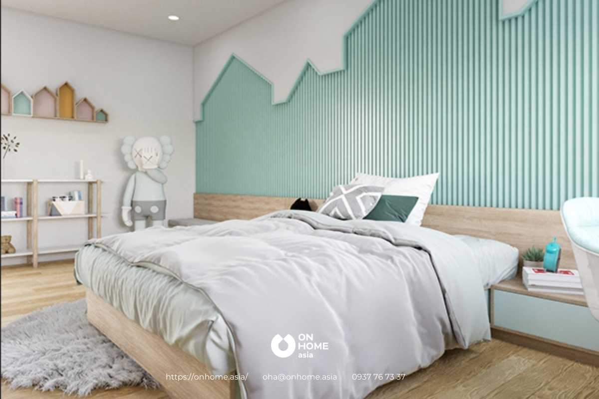 phòng ngủ bé trai màu xanh