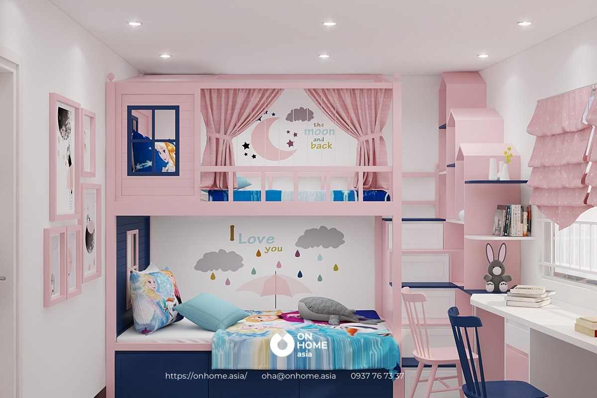 phòng ngủ bé gái đẹp