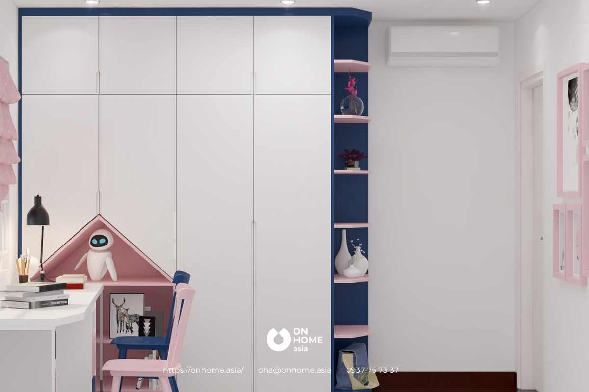 Thiết kế nội thất phòng trẻ em đơn giản không quá cầu kỳ