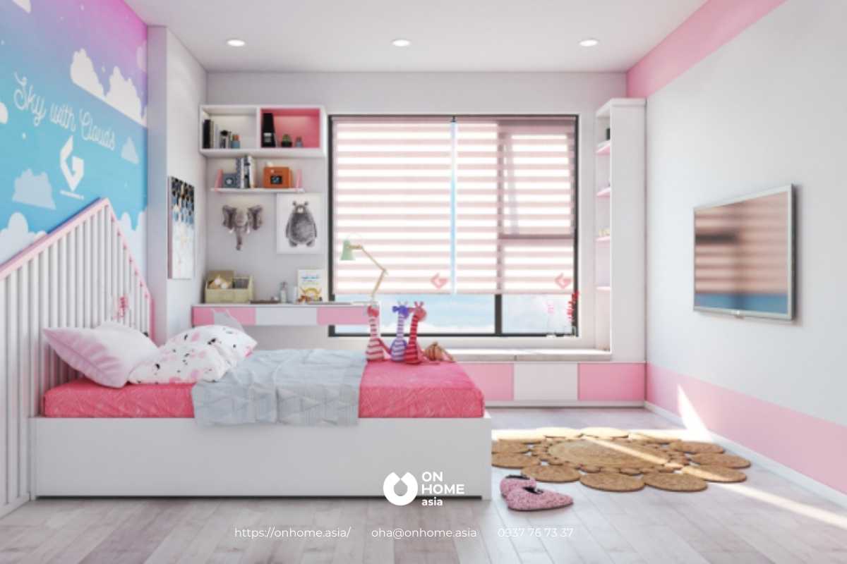 Ánh sáng từ cửa kính mang đến một không gian rộng và thoáng hơn