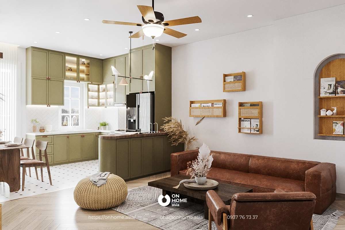 Thiết kế phòng bếp đẹp phong cách Tropical