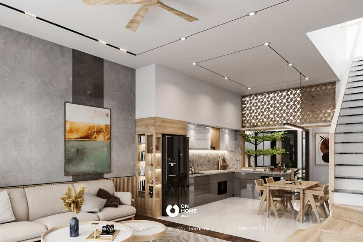 Thiết kế phòng bếp nhà ống đẹp