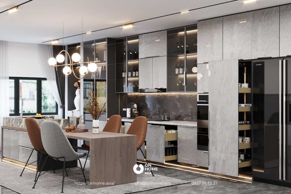 Bố trí ánh sáng phòng bếp khoa học