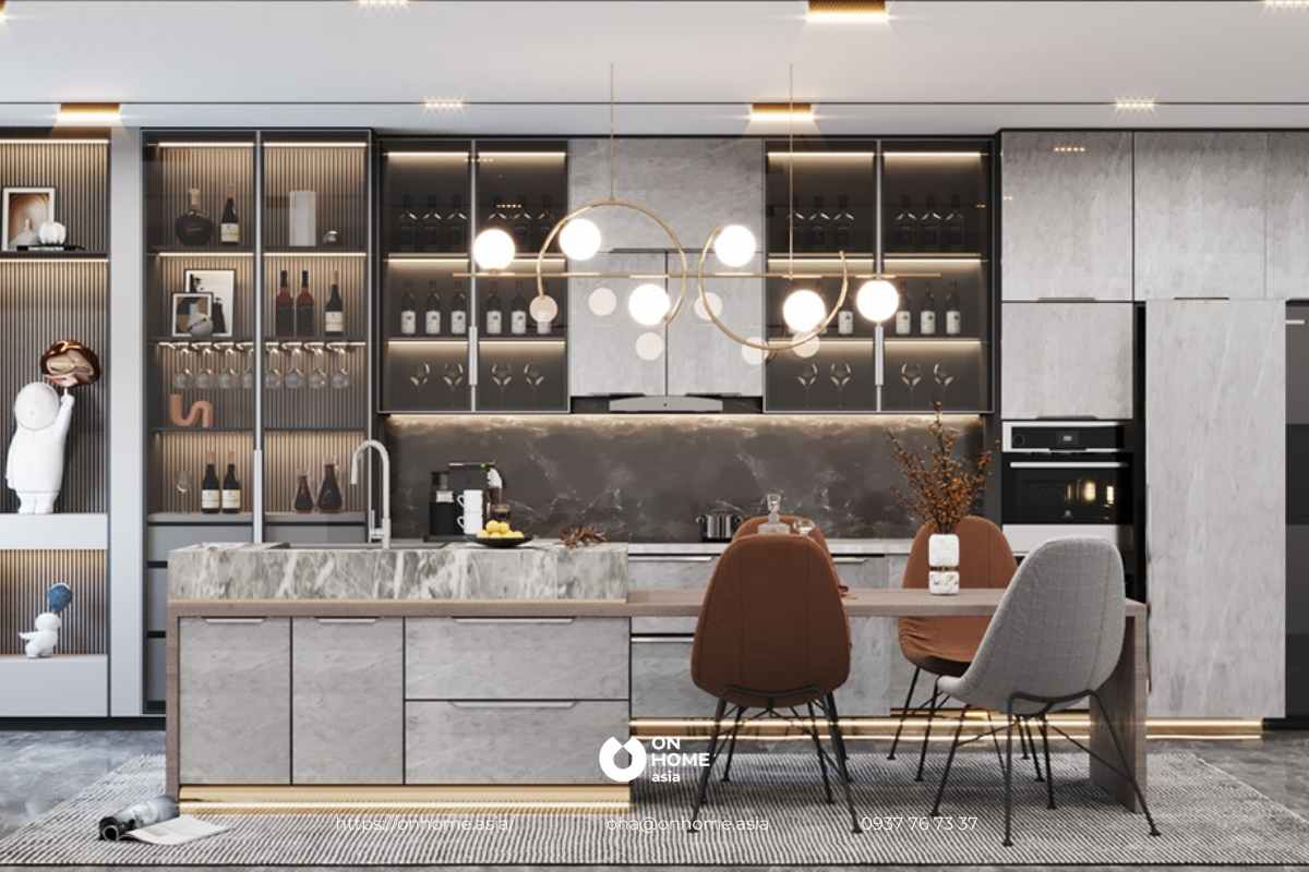 phòng bếp chung cư đẹp