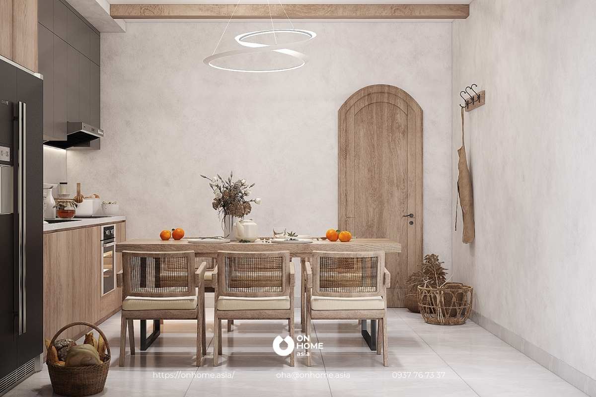 Thiết kế phòng bếp đẹp mang phong cách Đồng Quê