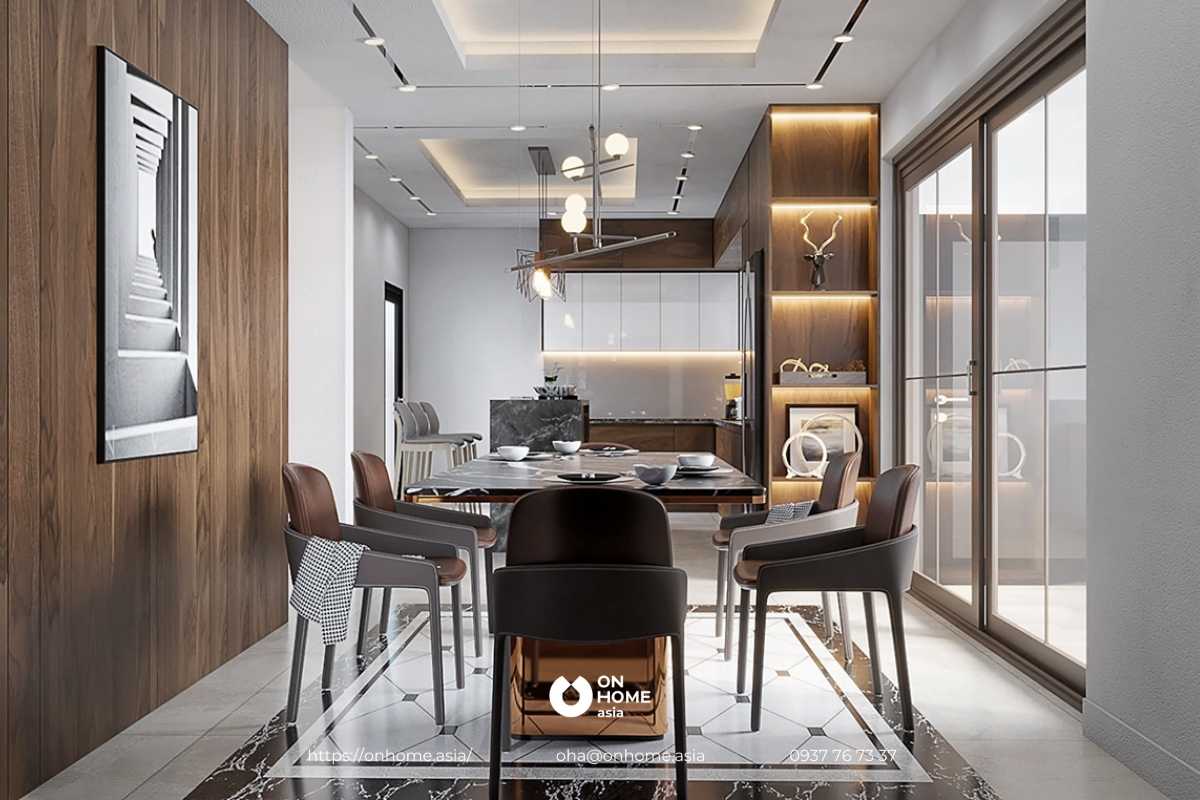 Bộ bàn ăn phòng bếp thiết kế sang trọng