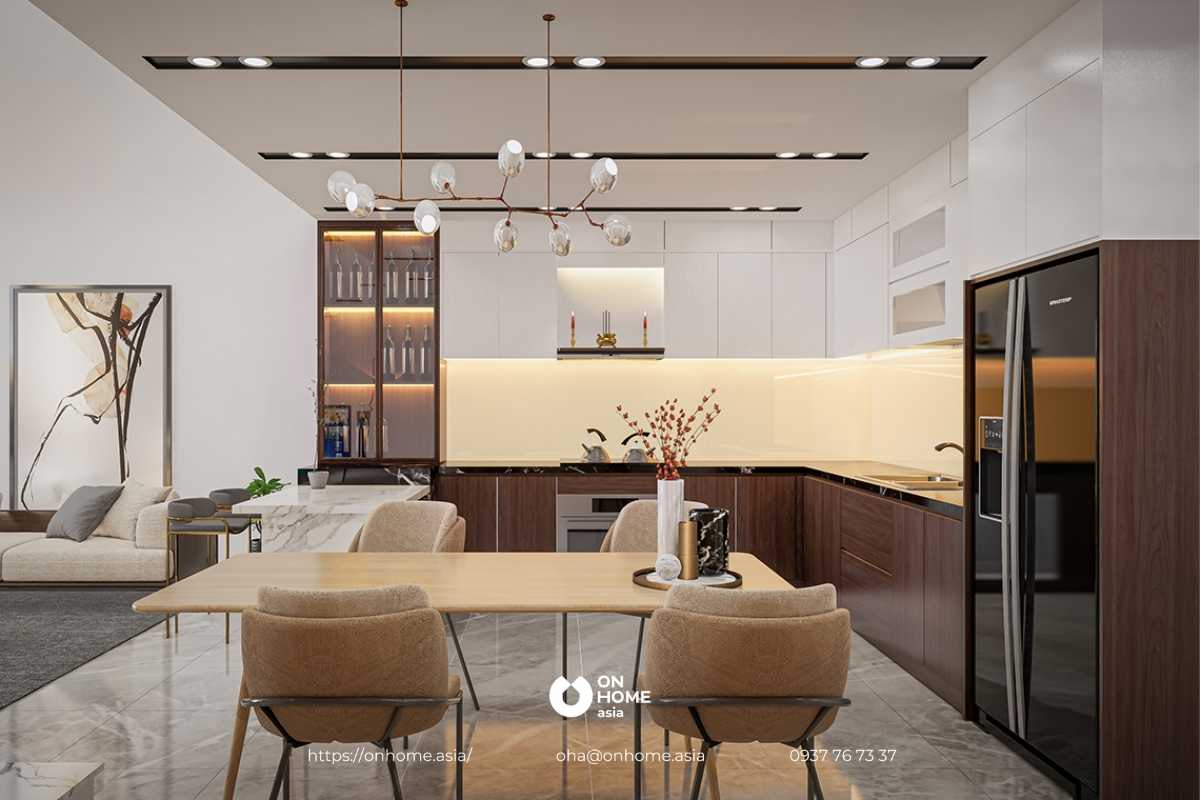 Tủ bếp kịch trần cao cấp