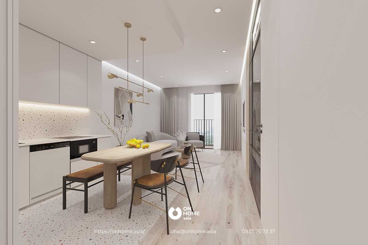 Không gian bếp đẹp và rộng rãi