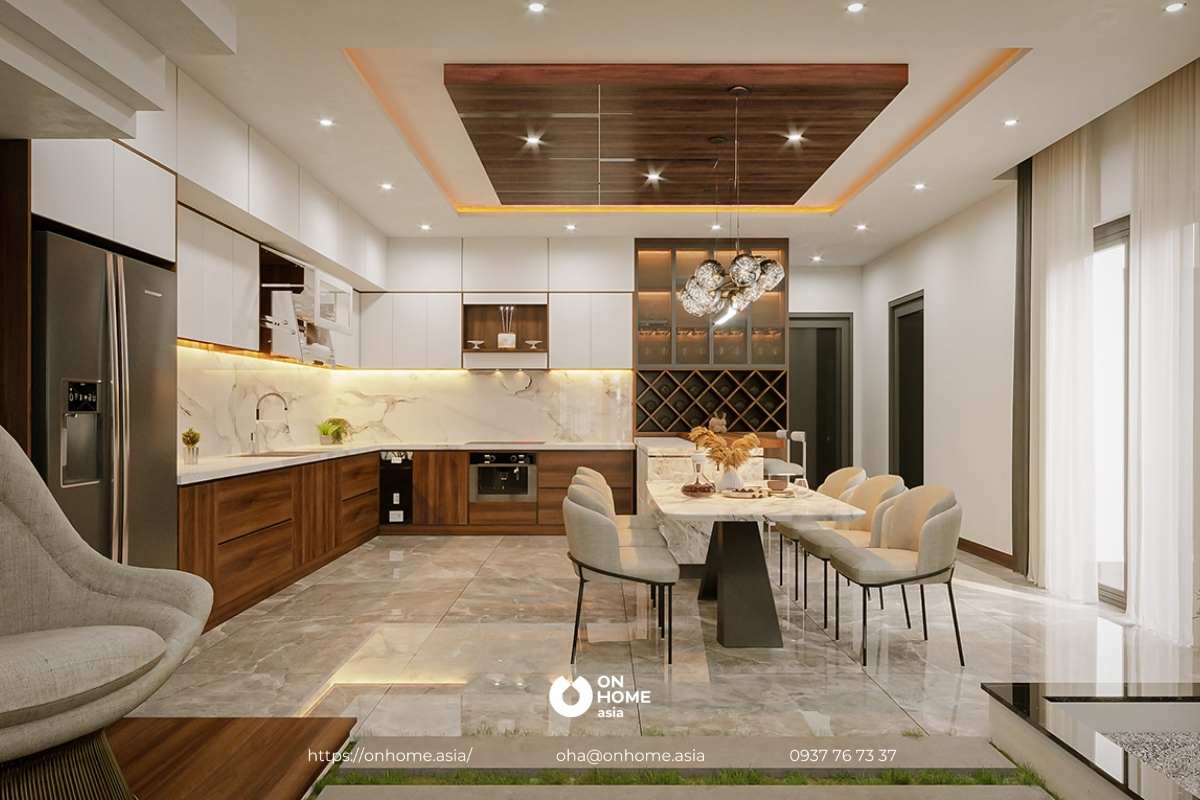 Cách bố trí phòng bếp đẹp