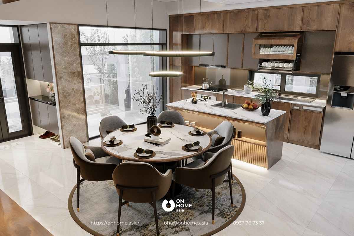 Thiết kế nhà bếp và phòng ăn đẹp