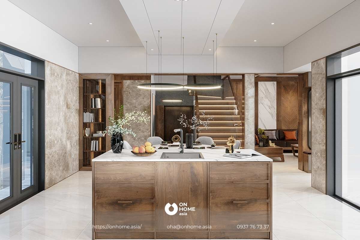 Thiết kế bếp đẹp sang trọng