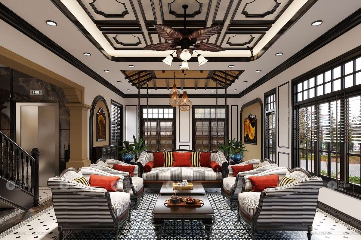 Kiến trúc phòng khách ấn tượng