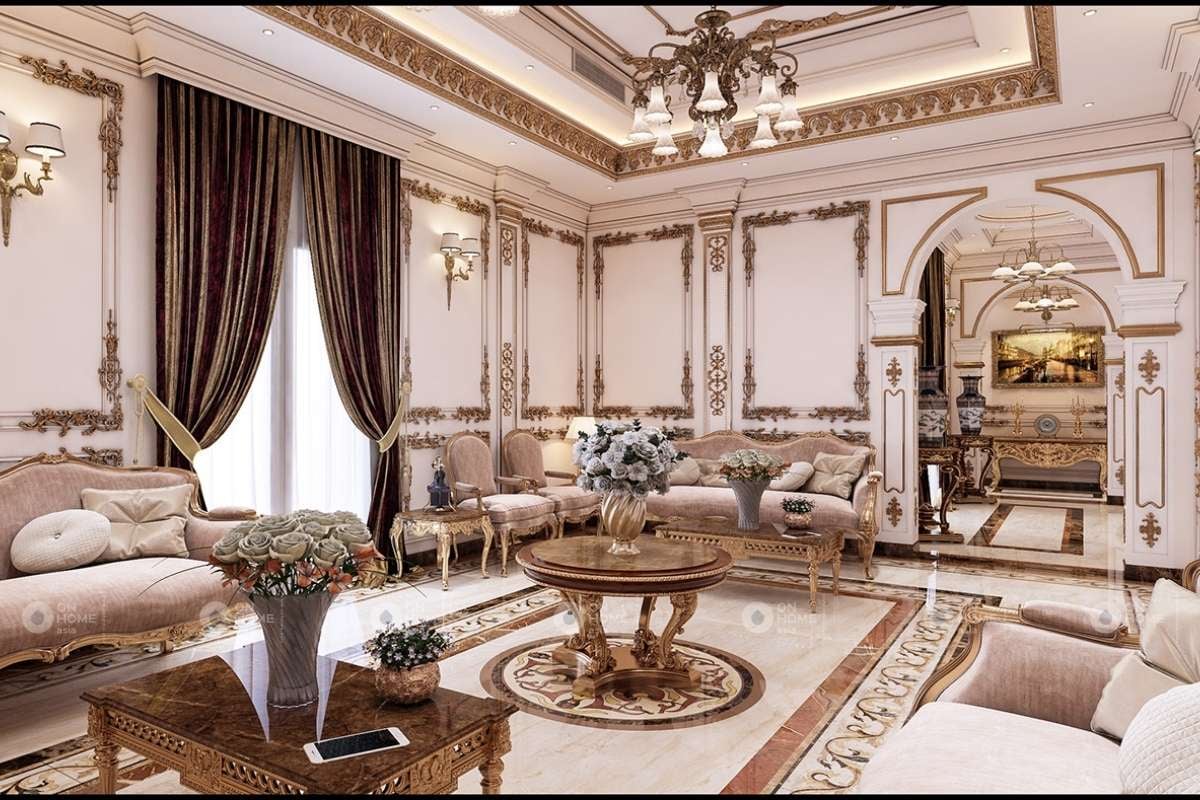 Gợi nhớ về sự sang trọng và đẳng cấp, phòng khách cổ điển sẽ đưa bạn trở về thời phong kiến hoàng gia. Thưởng ngoạn hình ảnh phòng khách cổ điển, bạn sẽ được chiêm ngưỡng những chất liệu vật liệu cao cấp, đồ nội thất tinh tế và đẳng cấp, từ bộ ghế sofa đến những chi tiết trang trí.