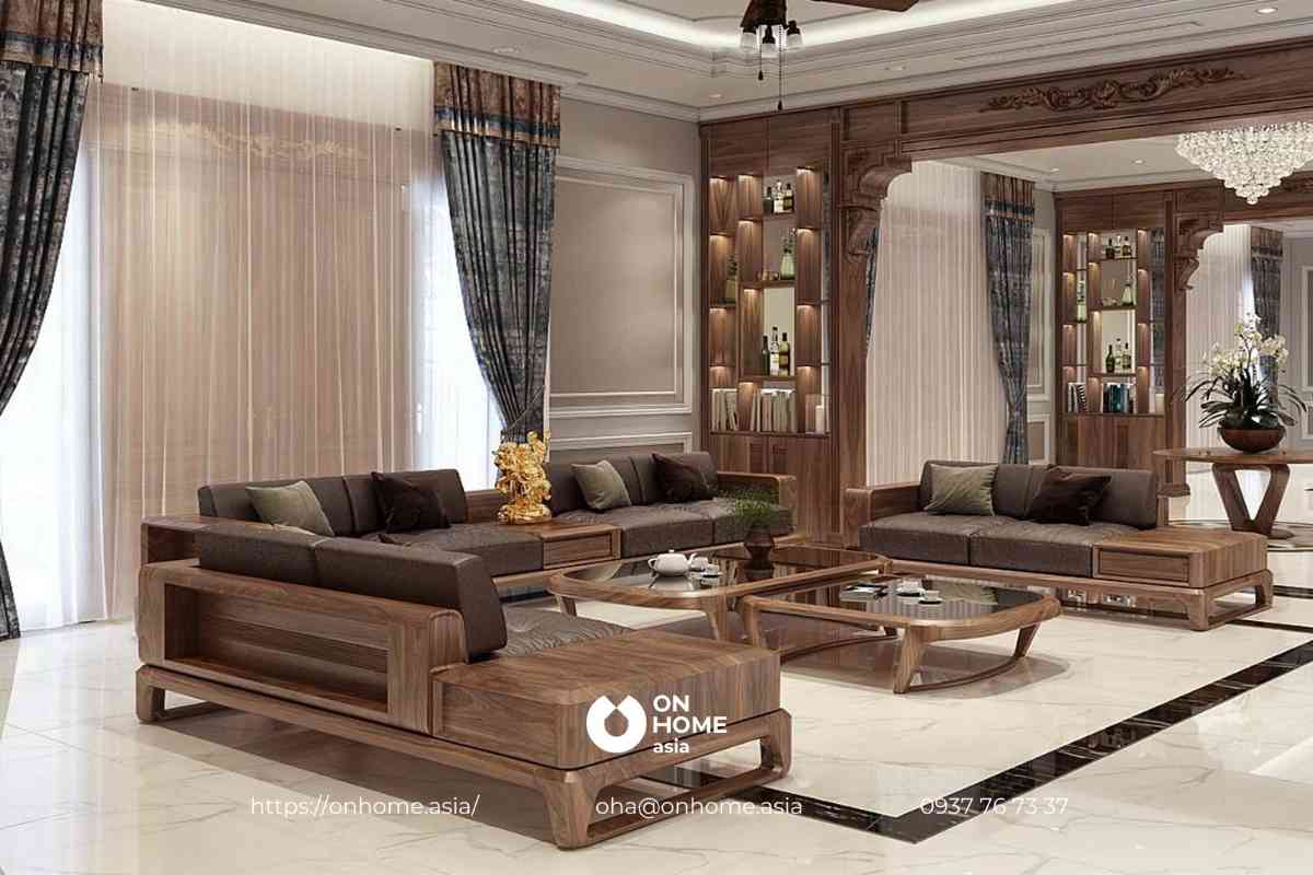 Bàn trà gỗ Óc Chó thiết kế lạ mắt