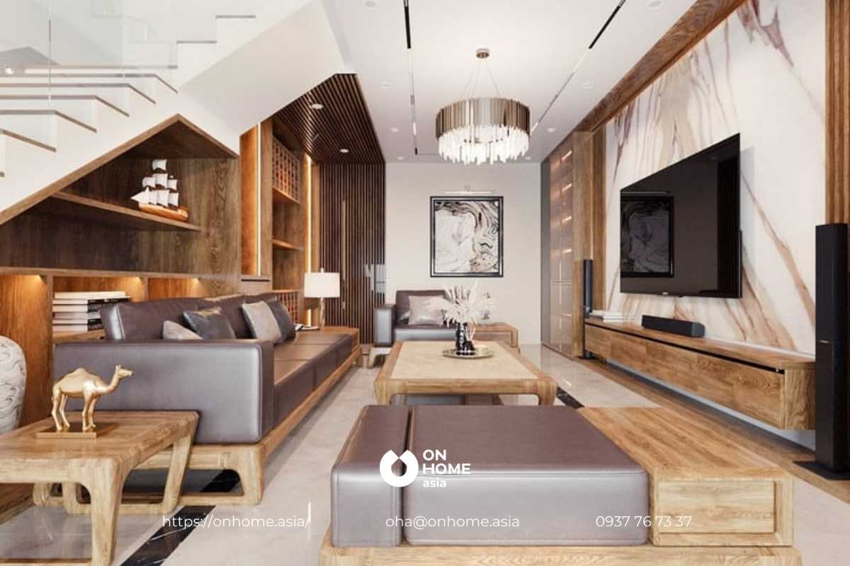 Sofa gỗ Óc Chó cao cấp sang trọng