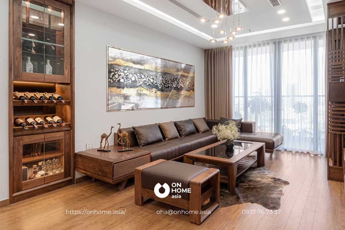 Bộ bàn ghế phòng khách gỗ Óc Chó