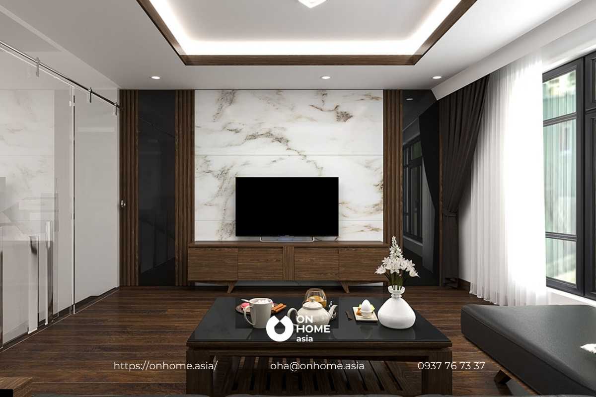 sofa-phong-khach (3)Thiết kế kệ tivi gỗ Óc Chó sang trọng