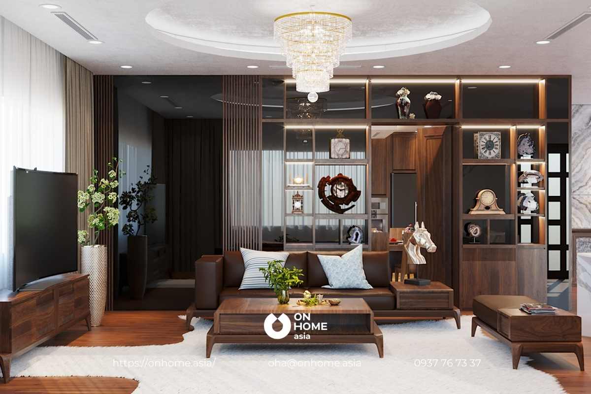 Tủ trang trí gỗ Óc Chó đẹp