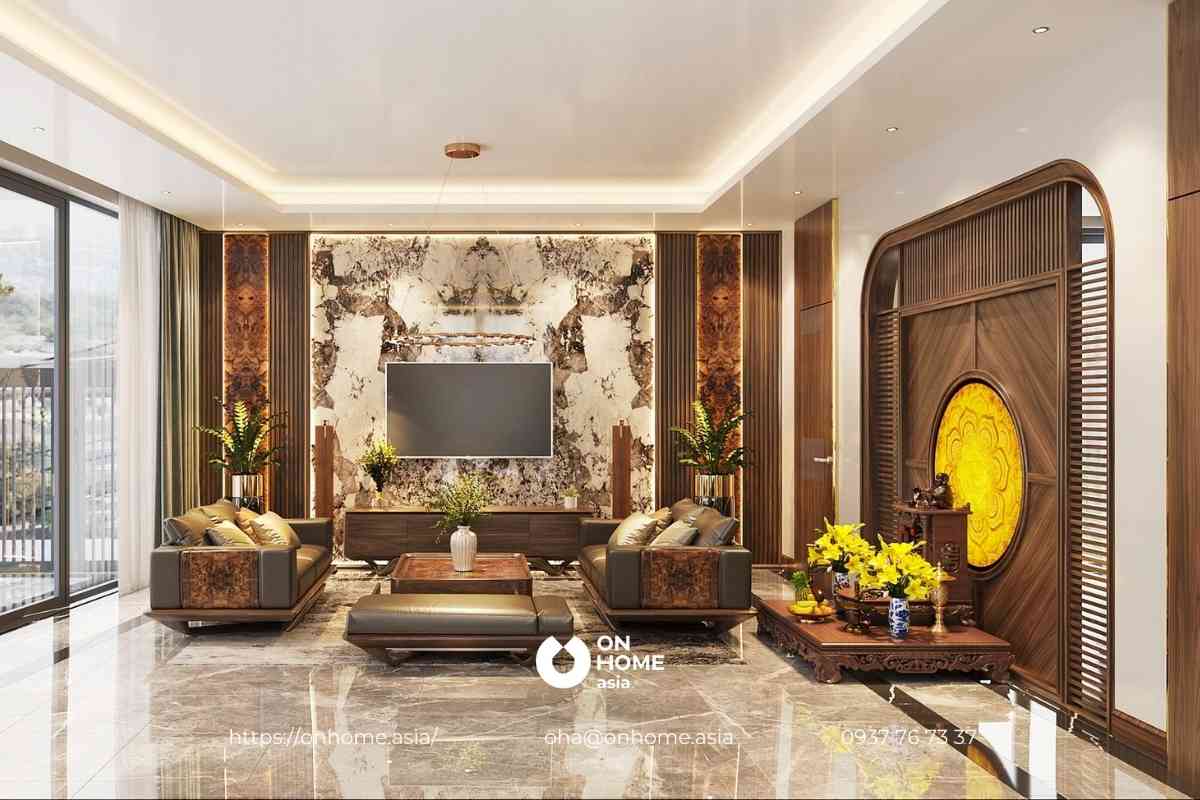 Mẫu thiết kế phòng khách biệt thự sang chảnh