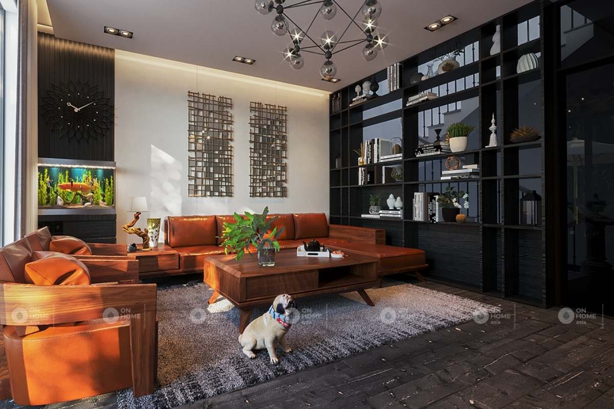 Thiết kế phòng khách gỗ đẹp&nbsp;