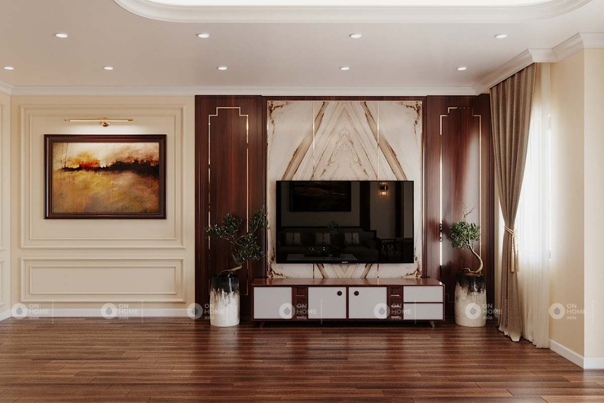 Kệ tivi phòng khách sang trọng và đẳng cấp