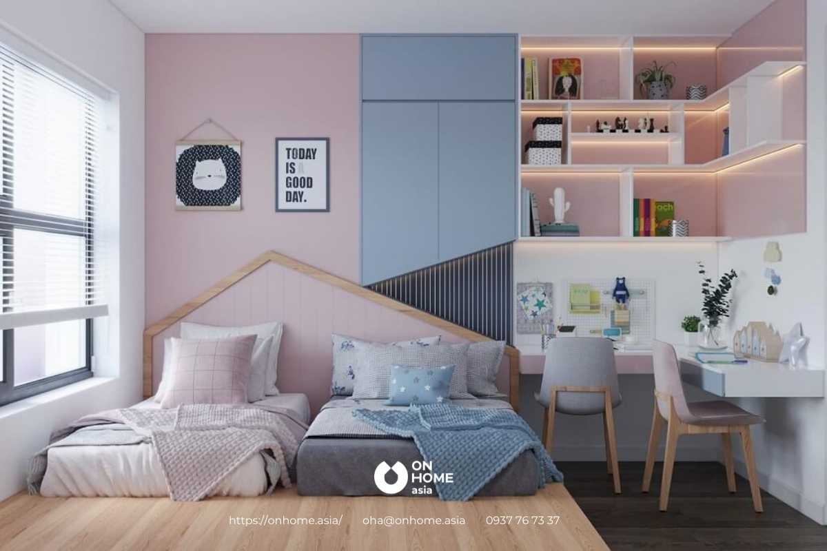 Phòng ngủ trẻ em đẹp ngập tràn ánh sáng tự nhiên