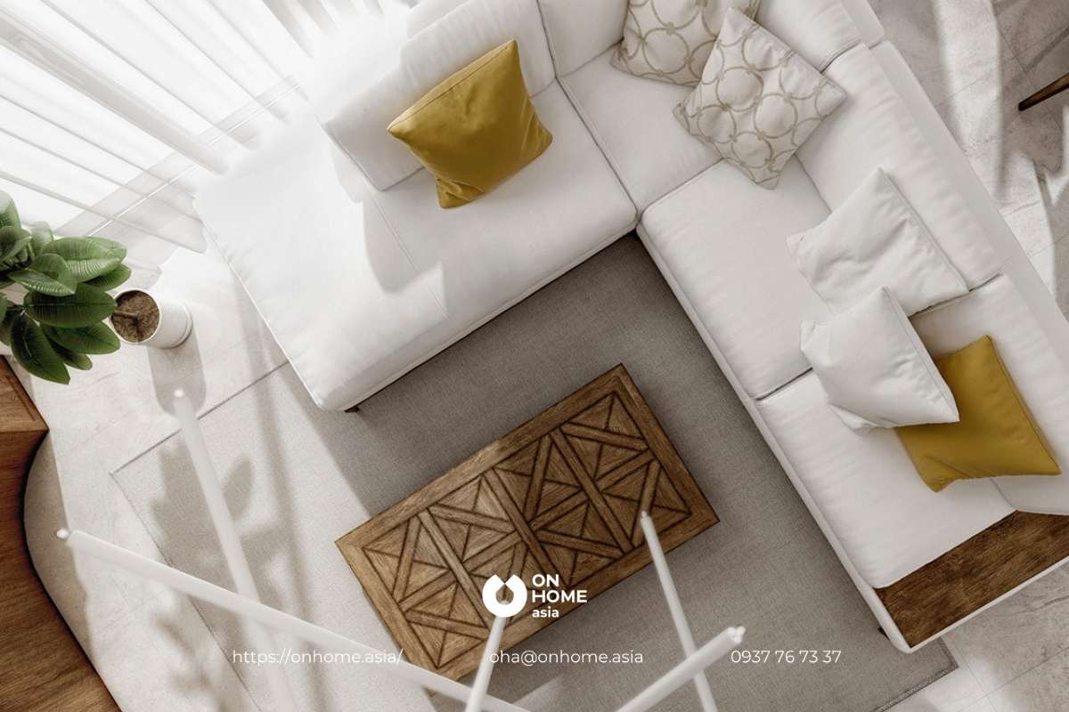 Phòng khách phong cách Địa Trung Hải đẹp